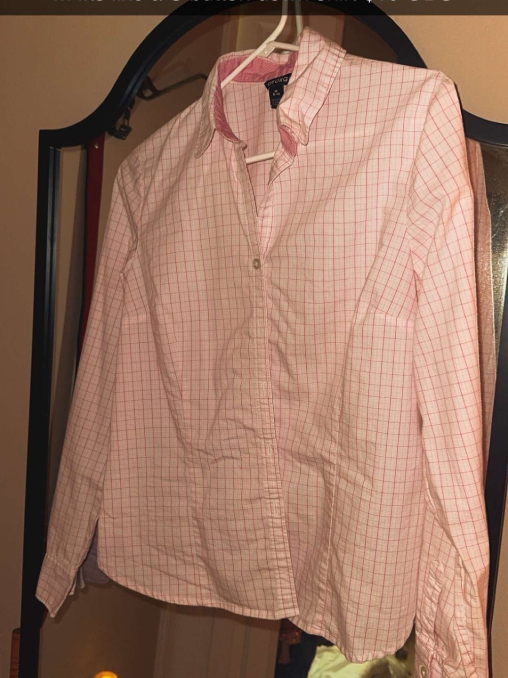 George Pink Plaid Button-Up Shirt